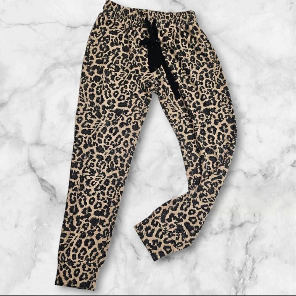 LNA Knit Animal Print Sweatpant Joggers Size XS